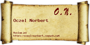 Oczel Norbert névjegykártya